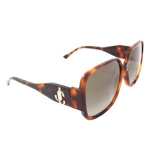 Jimmy Choo Tortoiseshell Sunglasses with Gold Logo